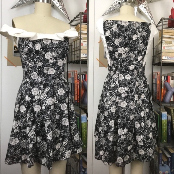 Thakoon Dresses & Skirts - Thakoon Off the Shoulder Winter Rose Bridal Swing